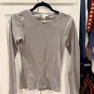 Club Monaco Gray Long Sleeve Women's Top